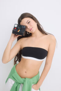 Womensecret Sujetador bandeau copas extraíbles negro negro