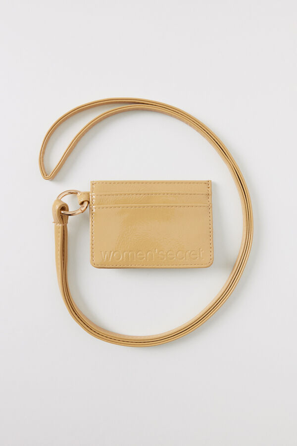 Womensecret Tarjetero charol camel beige