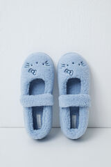 Women'secret Pantunflas de bailarina Hello Kitty azul