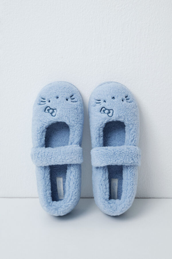 Women'secret Pantunflas de bailarina Hello Kitty azul