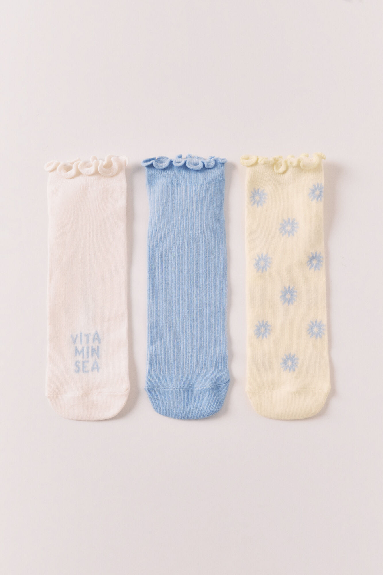 Women'secret Pack 3 calcetines cortos estampados de soles variados