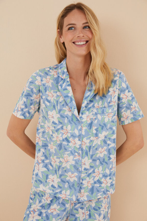 Womensecret Pijama camisera estampado tropical estampado