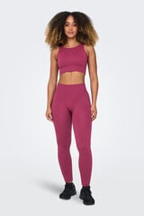 Only Play Leggings Seamless de cintura alta canalé morado/lila
