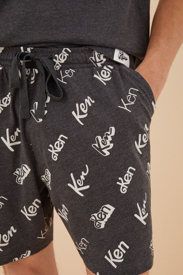 Women'secret Pijama corta hombre algodón Ken gris