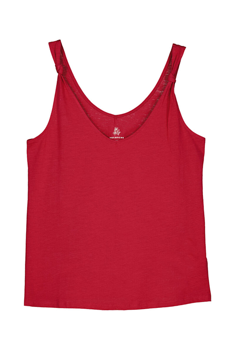 Top tirantes 100 algodon rojo Playeras de mujer WomenSecret MX