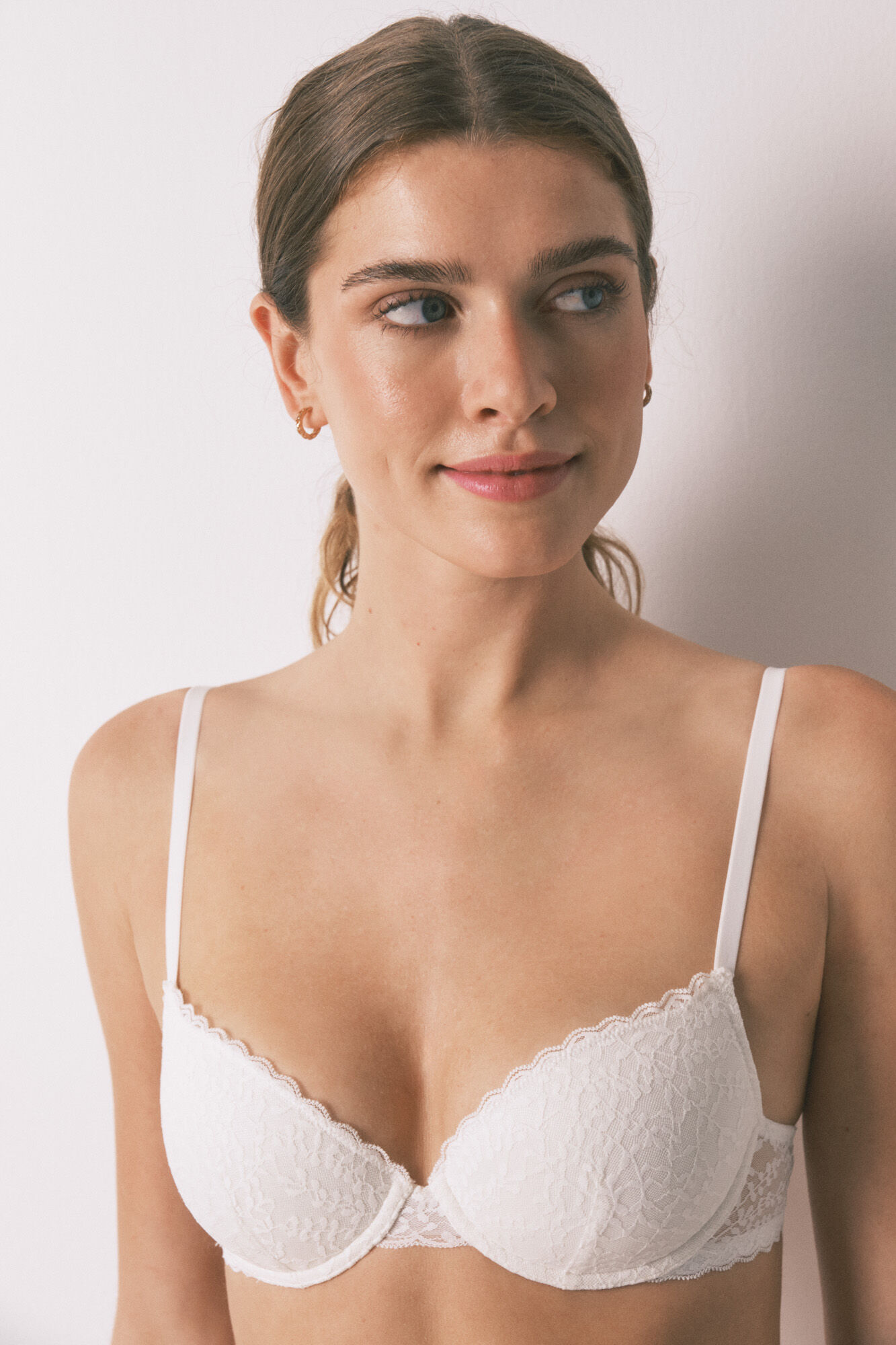 Women'secret BEAUTIFUL brasier relleno con encaje blanco