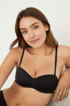 Womensecret ELEGANT Brasier sin tirantes microfibra negro