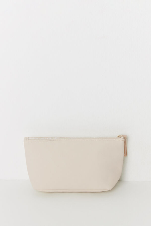 Womensecret Neceser pequeño rubber beige café