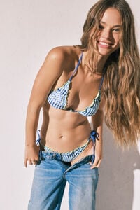 Women'secret Panty de bikini cl&aacute;sica de tira con estampado geom&eacute;trico