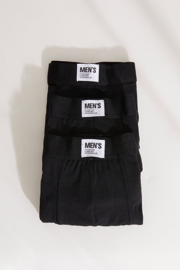 Womensecret Pack 3 calzones bóxer algodón negro negro