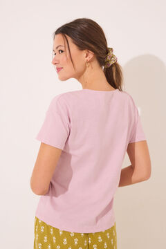 Womensecret Playera manga corta 100% algodón color rosa rosa