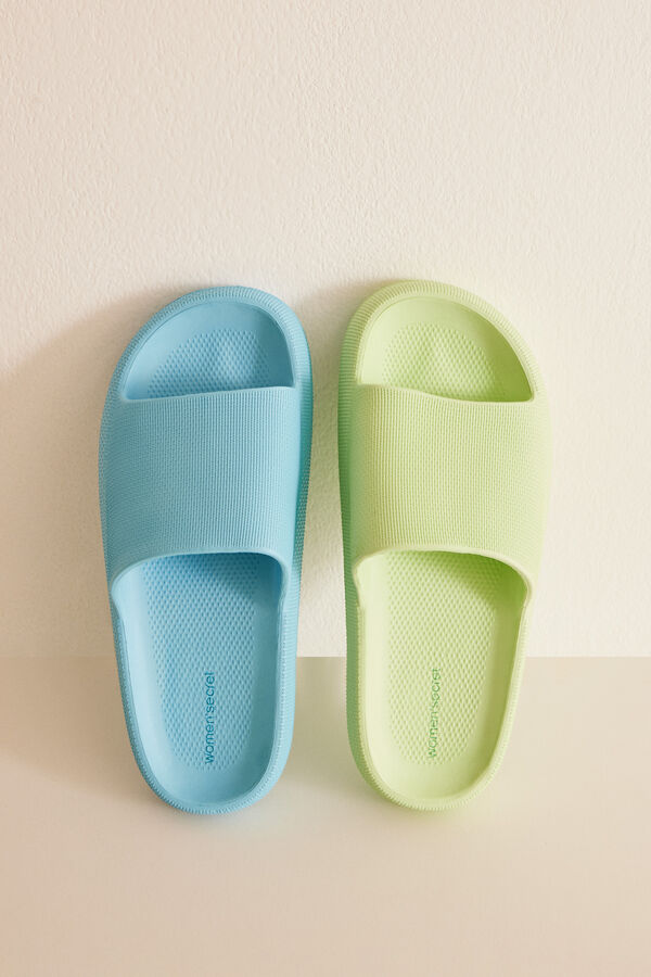 Womensecret Chanclas goma eva azul azul