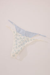 Womensecret Pack de 2 tangas de algodón  blanco