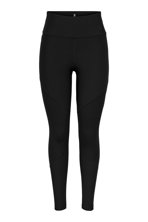 Only Play Leggings de cintura alta y bolsillo lateral negro