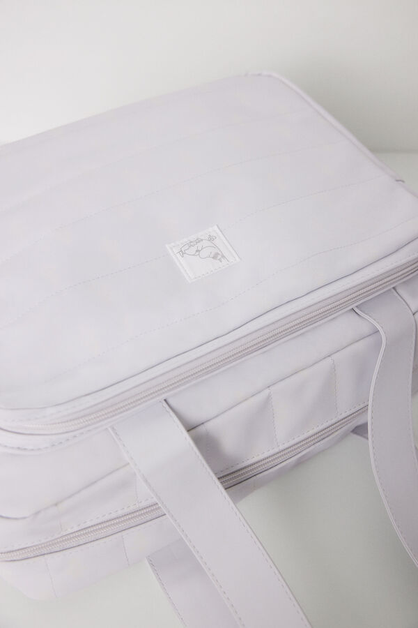 Womensecret Bolsa de premamá gris de los Moomin estampado