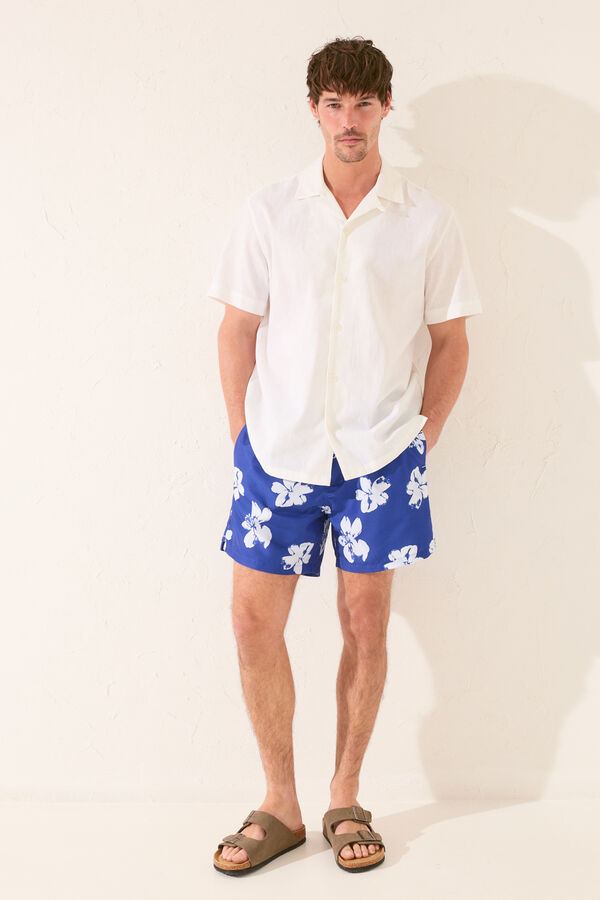 Womensecret Traje de baño con estampado de flores para hombre estampado