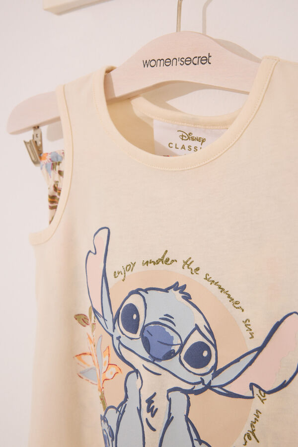 Womensecret Pijama corta infantil de Lilo&Stitch marfil