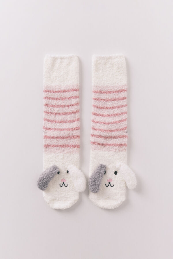 Womensecret Calcetines largos de perro blancos blanco