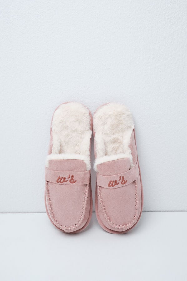 Women'secret Pantuflas mocas&iacute;n forradas rosa rosa