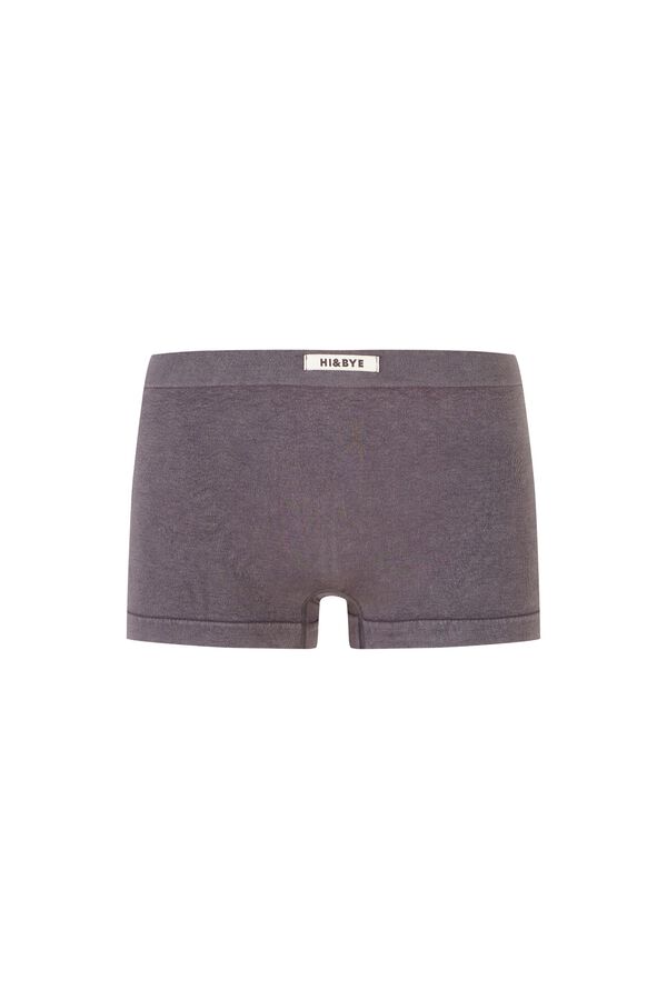 HI&BYE Panty b&oacute;xer sin costuras con logo gris gris