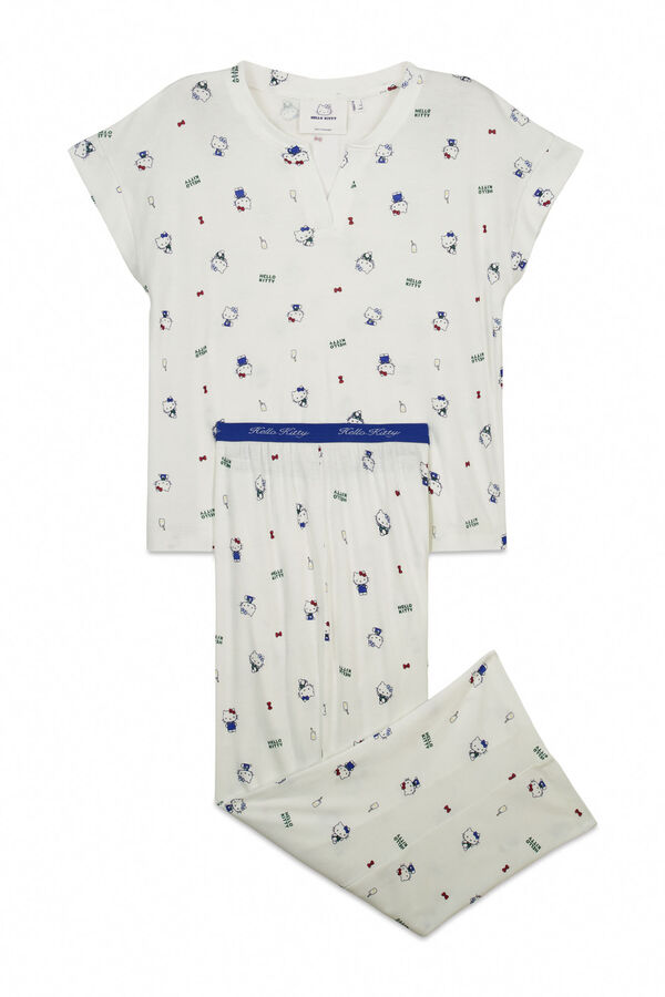 Women'secret Pijama Hello Kitty de manga corta blanco