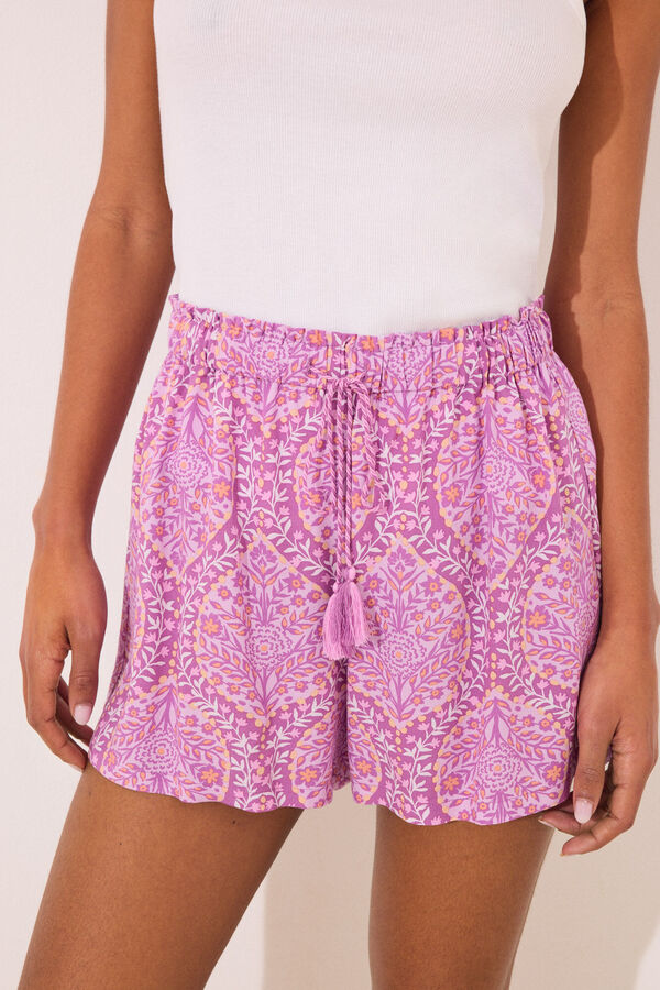 Womensecret Pantalón de viscosa con estampado boho  estampado