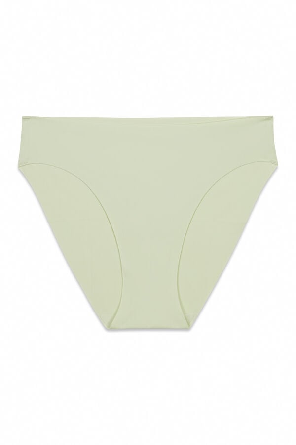 Women'secret Panty cl&aacute;sica sin costura de microfibra verde verde