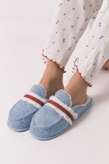 Womensecret Pantuflas para casa con estampado de Mickey azul estampado