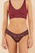 Womensecret Tanga encaje carmín púrpura