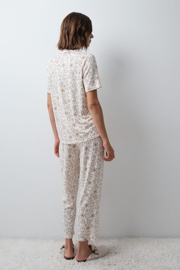 Women'secret Pijama camisera Capri navide&ntilde;a estampado