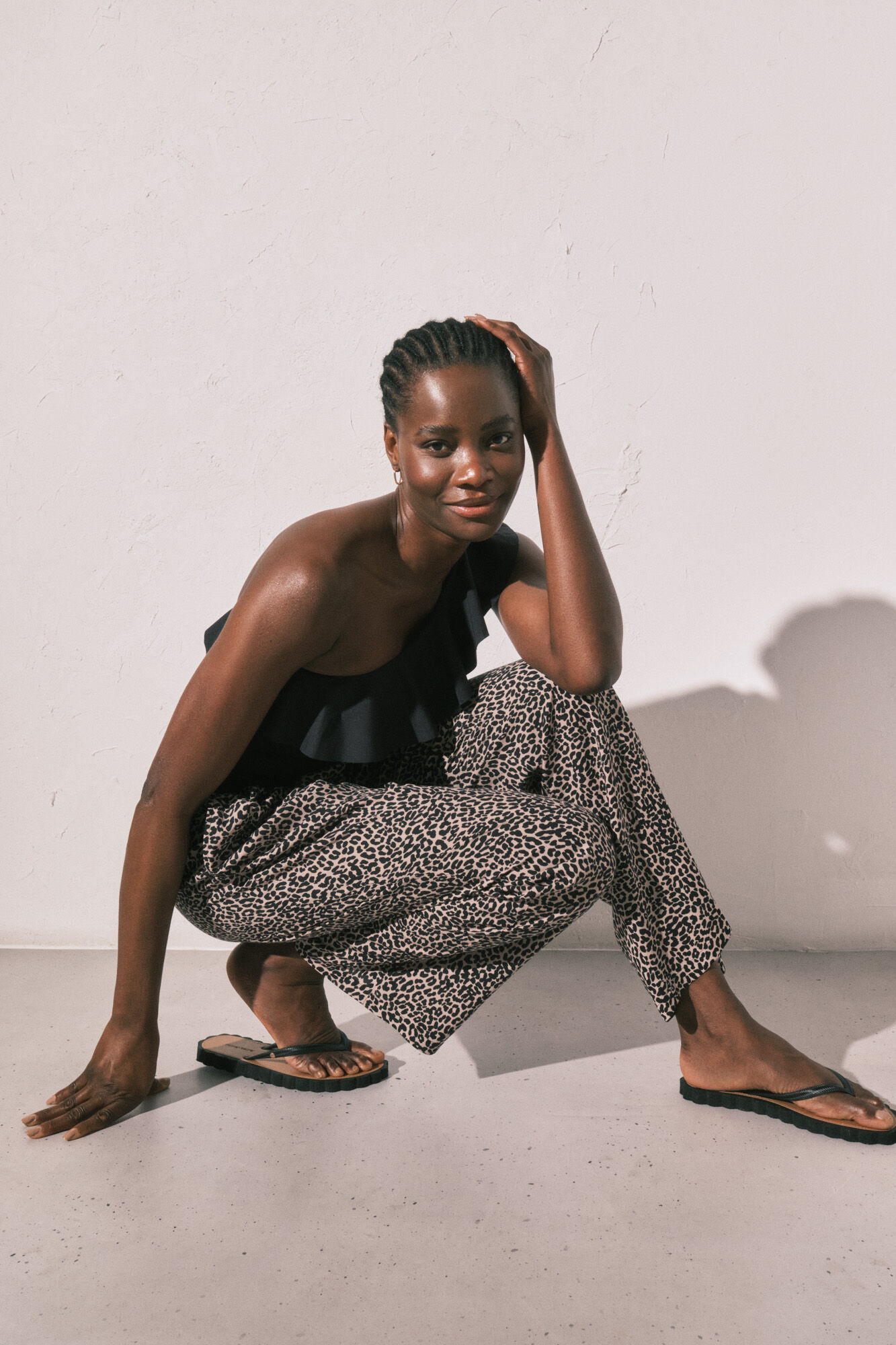 Women'secret Chanclas de dedo efecto ondas negras