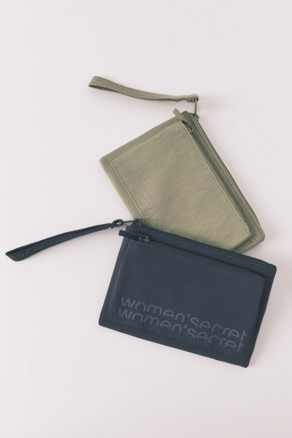 Womensecret Mini monedero de nailon azul azul