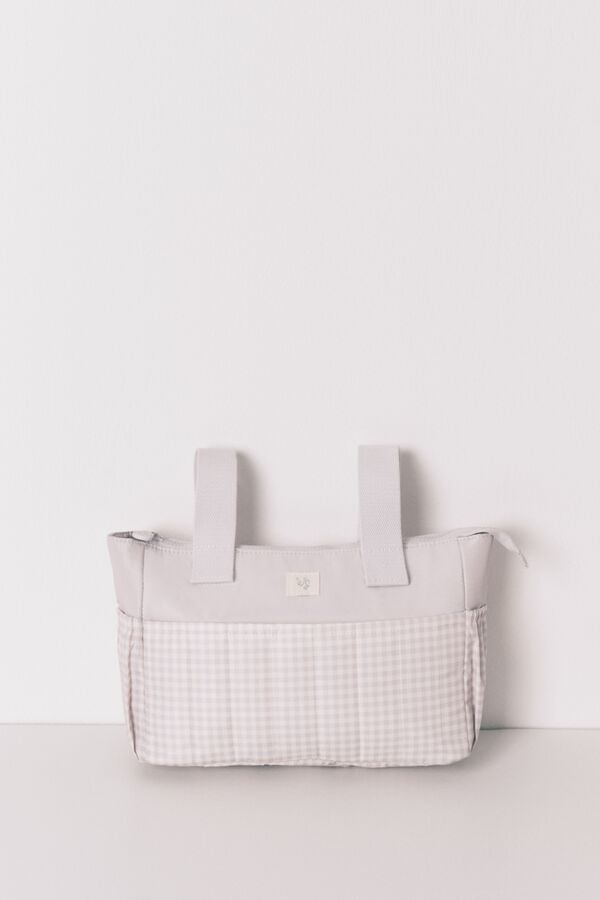 Womensecret Bolsa de premamá mediano de neceser vichy grises  gris