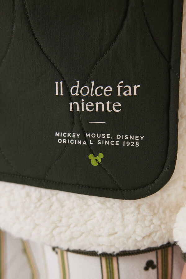 Womensecret Bata short de borrego de Mickey Mouse marfil