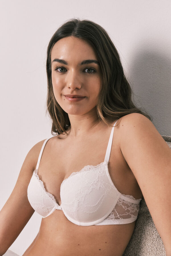 Women'secret Brasier push up de encaje blanco GORGEOUS marfil