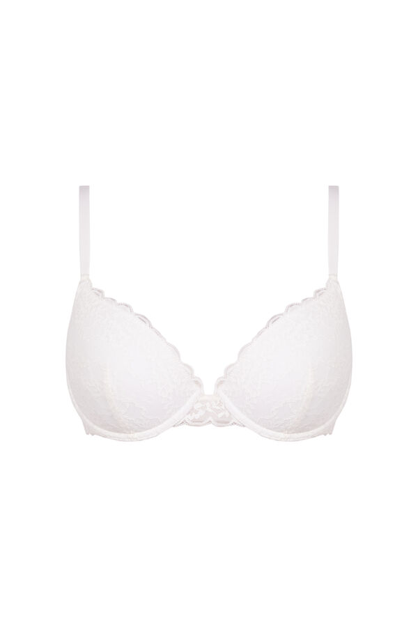 Womensecret BEAUTIFUL brasier de encaje blanco marfil