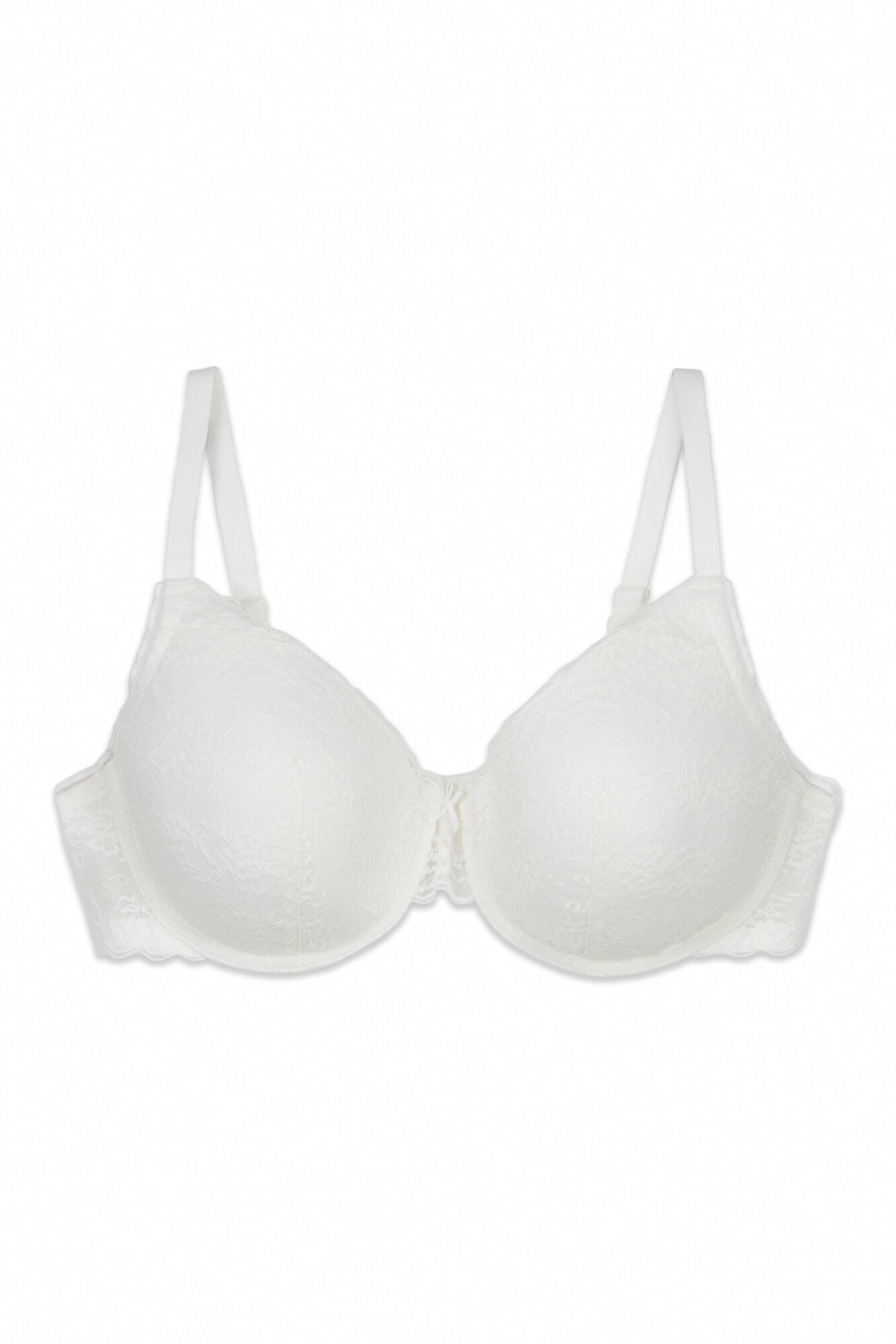 Women'secret Brasier cl&aacute;sico con relleno de encaje blanco BEAUTIFUL