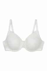 Women'secret Brasier cl&aacute;sico con relleno de encaje blanco BEAUTIFUL marfil