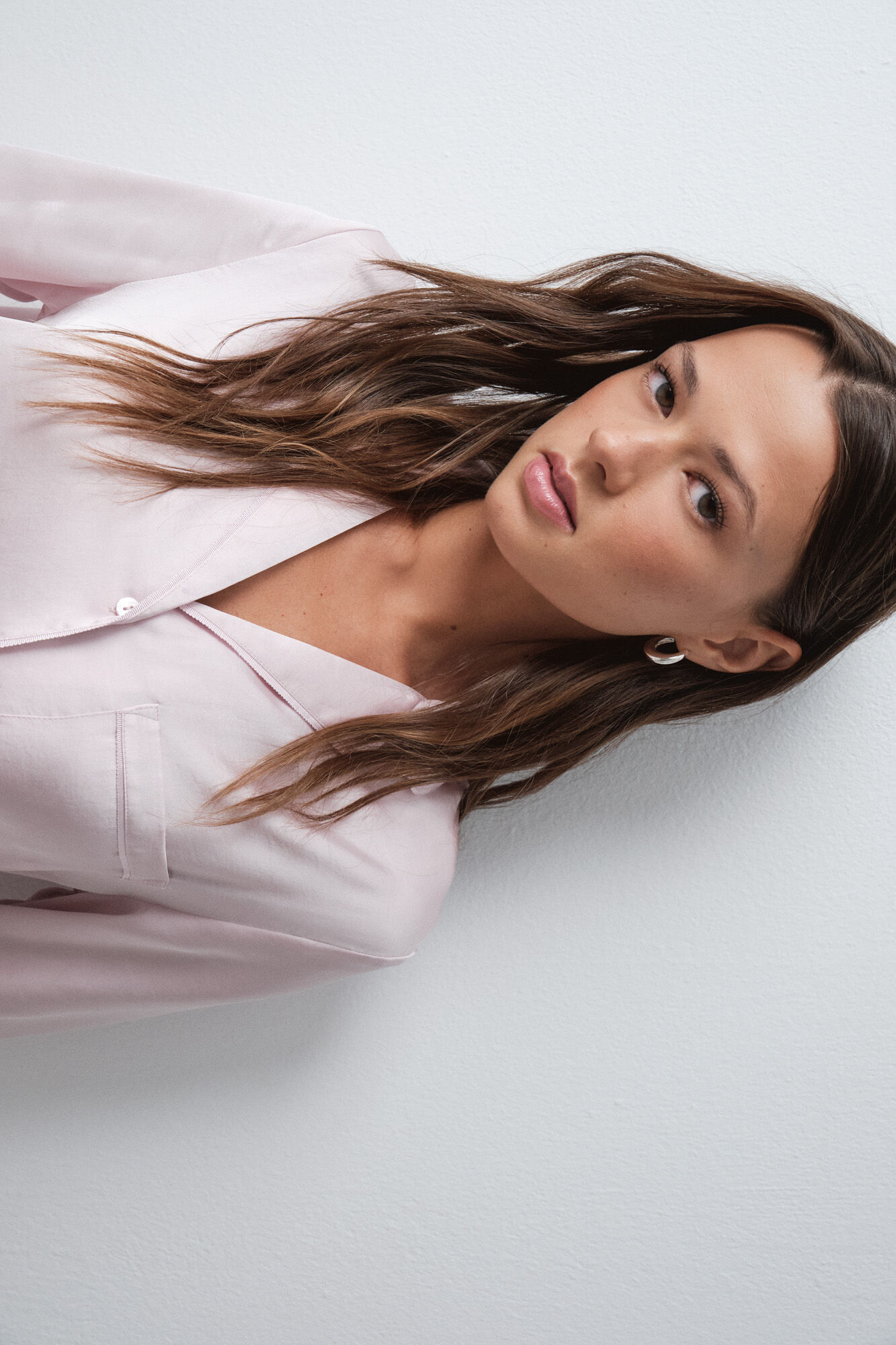 Women'secret Pijama larga camisera satinada rosa