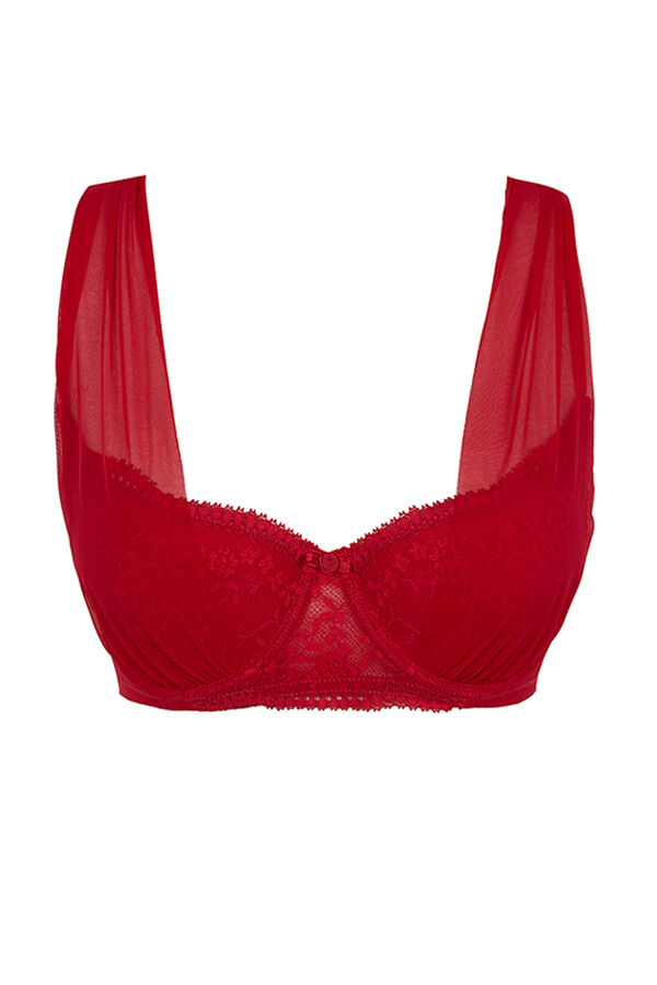 Womensecret Brasier clásico BEAUTIFUL encaje rojo rojo