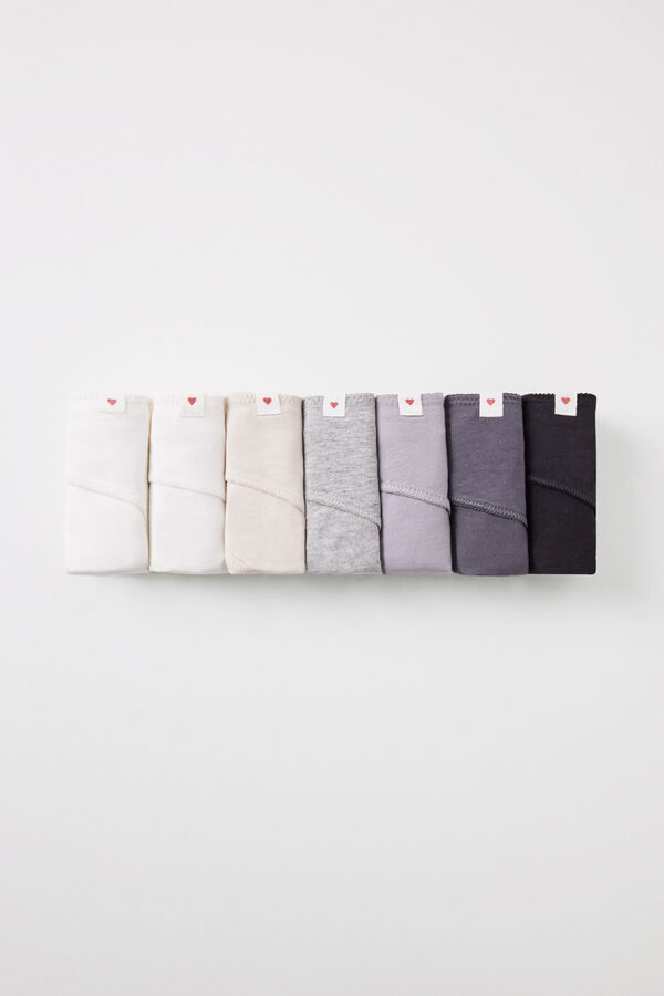 Womensecret Pack 7 panties clásicos algodón  blanco
