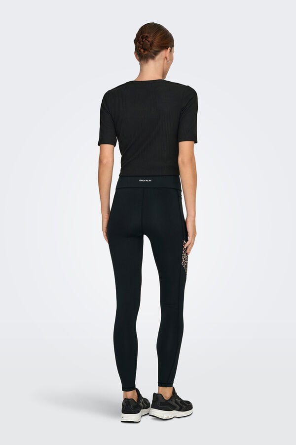 Only Play Legging con ribete B-Dry negro