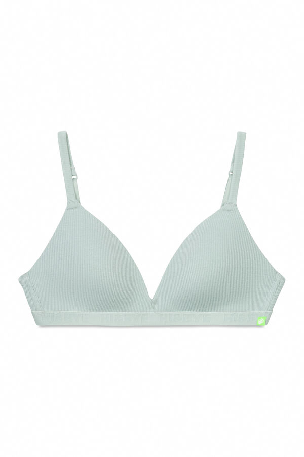 Womensecret Sujetador triangular relleno fijo verde verde