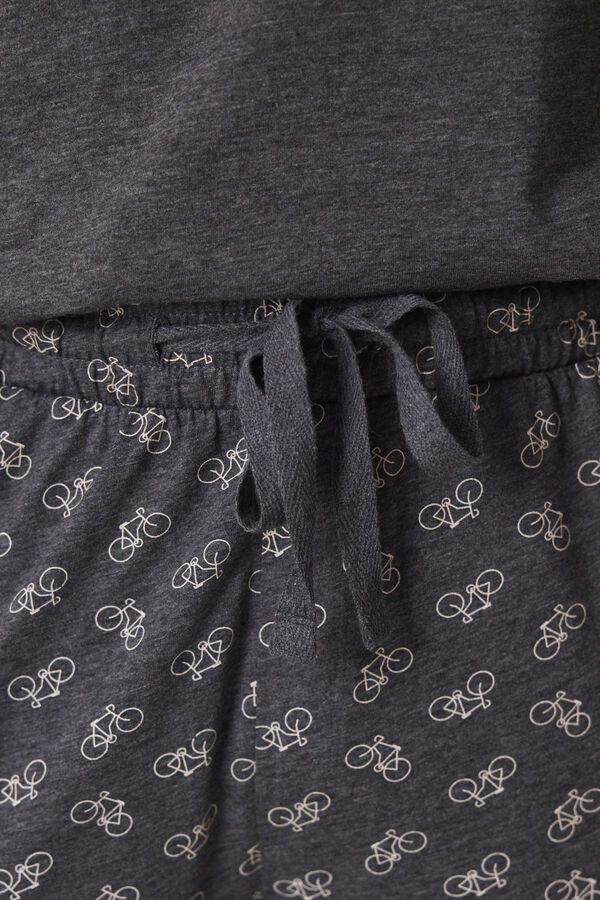 Womensecret Pijama larga hombre algodón Ronnie's gris