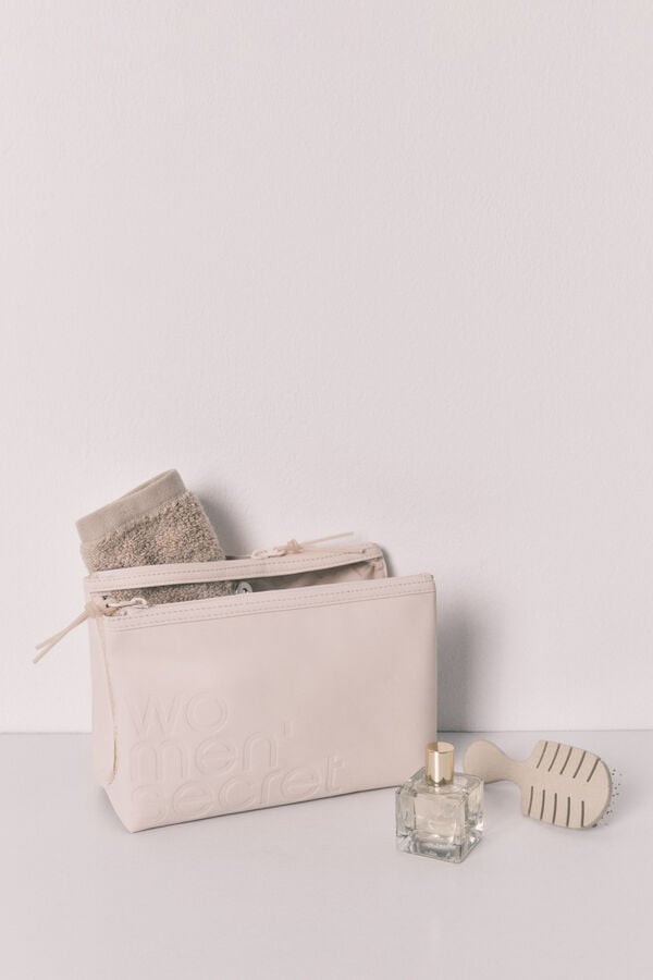 Women'secret Neceser mediano cartera doble blanco marfil