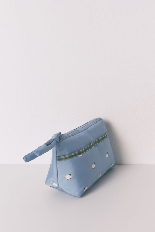 Women'secret Neceser pequeño cremallera ovejas azul