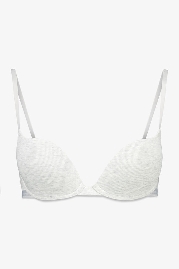 Women'secret GORGEOUS brasier push-up de algodón gris gris