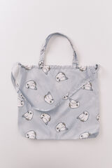 Women'secret Llavero-bolsa plegable gris Hedwig estampado