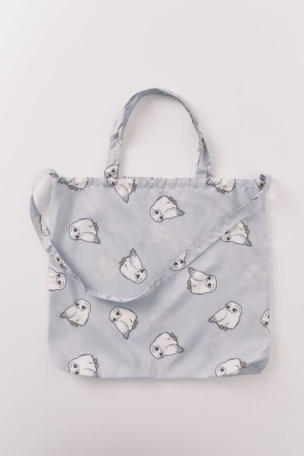 Women'secret Llavero-bolsa plegable gris Hedwig estampado