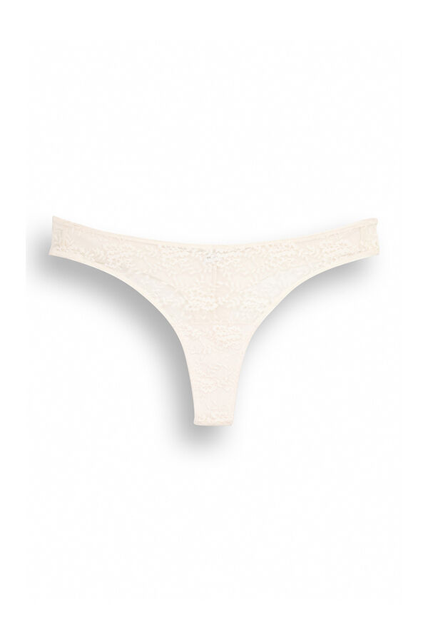 Womensecret Tanga encaje rosa rosa